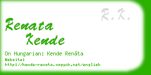renata kende business card
