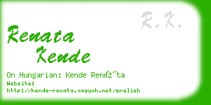 renata kende business card